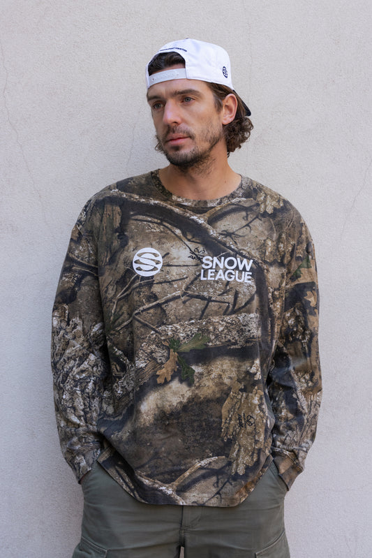 SNOW LEAGUE CAMO LS TEE